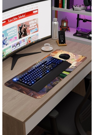 Nefer Genshin Impact Anime Oyuncu V2 - 70x30 Xl Gaming Mouse Pad Fare Altlığı