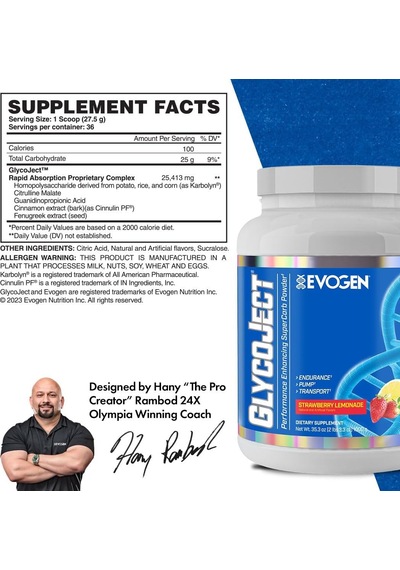 Evogen Glycoject Karbolyn Super Carb Pump Preworkout Karbonhidrat Powder 1000 Gr Karışık