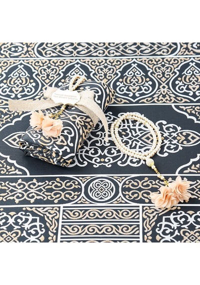 Hediyelik Kabe Kapısı Seccade & Güllü İnci Tesbih