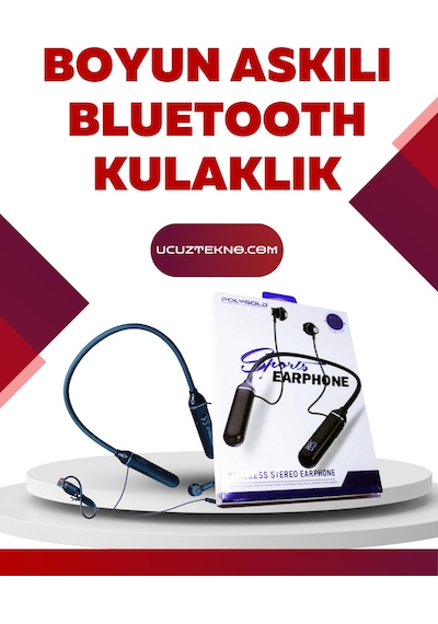 Polygold - 960 - Pg-100 Bluetooth Kulaklık Ergonomik Boyun Bantlı Tasarım, Net Ses - Csmo-tex - Ve Konfor
