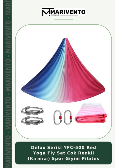 Delux Serisi Yfc-500 Red Yoga Fly Set Çok Renkli Kırmızı Spor Giyim Pilates