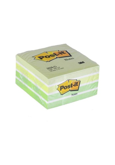Post-it Küp Not, Yeşil Tonları, 450 Yaprak