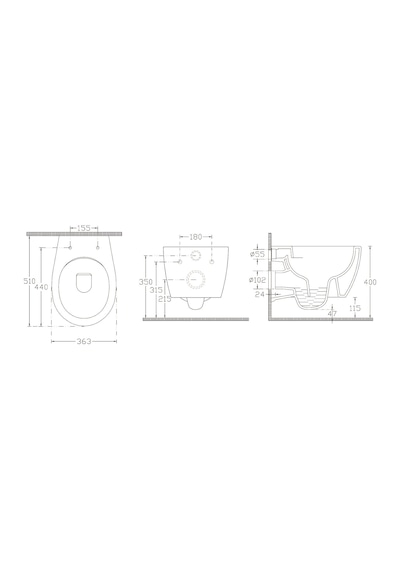Ideal Standard Stradao Clearim Kanalsız Asma Klozet Kapak Dahil