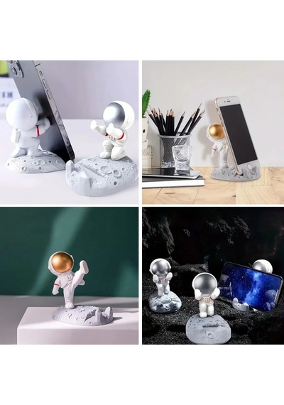 Mini Astronot Model Telefon Ve Tablet Tutucu Standı 5468