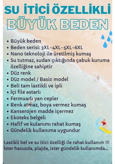 Miami Beach Mint Büyük Beden Su İtici Özellikli Düz Renk Basic Erkek Plaj Deniz Şort Mayo - 2204-mint 001 Miami Beach Mint Büyük Beden Su İtici Özellikli Düz Renk Basic Erkek Plaj Deniz Şort Mayo - 2204-mint 001