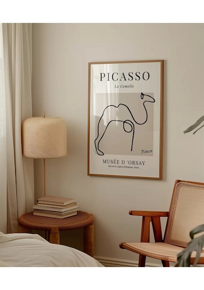 Çerçevesiz Poster Picasso Tarzı Deve Tablosu
