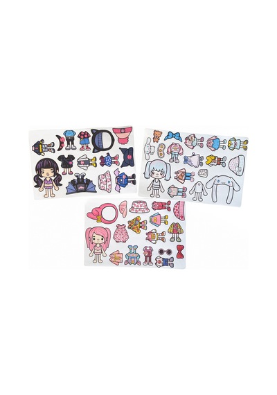 Toca Boca Kuromi My Melody Cinnamoroll 3 Lü Giydirme Sticker Seti Diğer