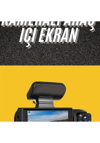 Full Hd 1080p Sürüş Kamerası Video Kaydedici Arka Ve İç Kamera Hareket Algılama Gece Görüşlü