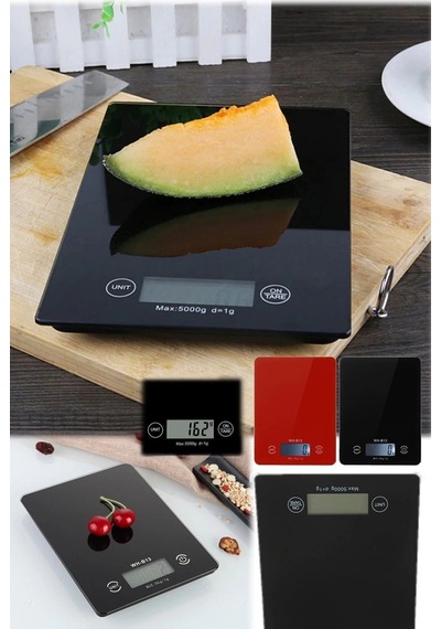 Dijital Mutfak Tartısı - 5 Kg Kapasite, 1 Gram Hassasiyet, Şık Siyah Cam Tasarım Diğer