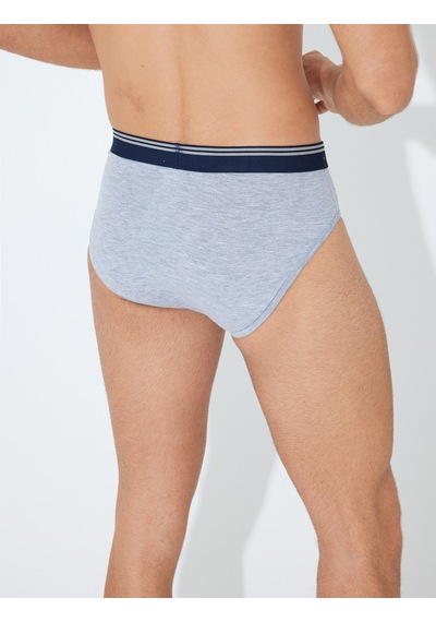 Koton 3'lü Slip Boxer Seti Çok Renkli Şerit Detaylı Lacivert 5wlm90052mk Lacivert