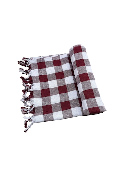Kareli Yer Sofra Bezi Piknik Masa Örtüsü Saçaklı 150X150 CM (547799353)