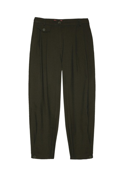 Quzu Pile Detaylı Jogger Pantolon Haki