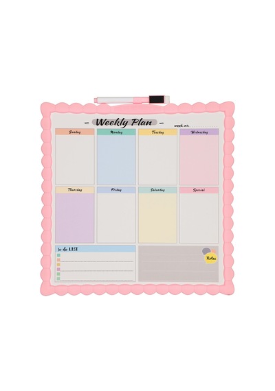 Mikro Magnetic Çift Taraflı Yazı Tahtası 29cmx29cm Pembe