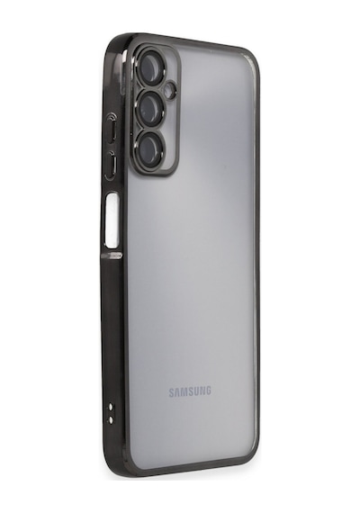 Samsung Galaxy A05s Uyumlu Kılıf Lensli Silikon - Siyah