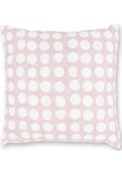 Mia Kırlent Yastık 45x45cm Yst0384 Pembe Beyaz Puantiyeli