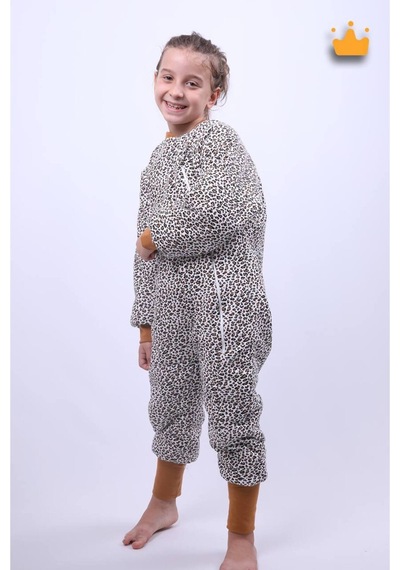 Babyhola 2.5 Tog Yorgan Gerektirmeyen Kalın Elyaf Dolgulu Çocuk Uyku Tulumu Pamuk Astarlı Unisex 6020 Açık Kahve
