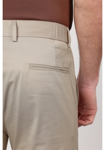 İmza Koyu Bej Yan Cep Slim Fit Pamuklu Chino Pantolon 1003260168