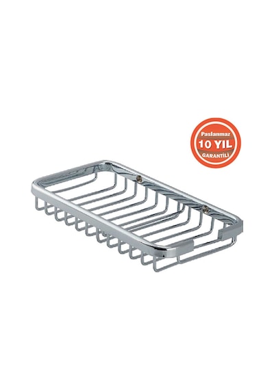 Çelik Banyo Mercan Süngerlik 10 19cm 10 Yıl Garantili Paslanmaz Pirinç Malzeme Krom