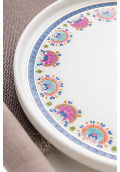 Emsan Ethnic Pink Porselen 32 Parça 6 Kişilik Kahvaltı / Servis Beyaz
