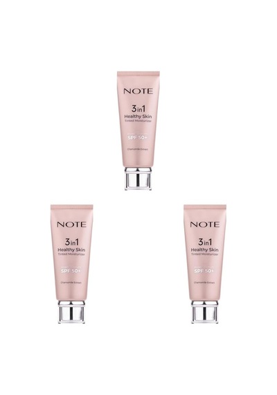 Cosmetics 3 İn 1 Glowing Skin Tinted Moisturizer 50 Spf Işıltılı Aydınlatıcı Krem 3 Paketi Genel