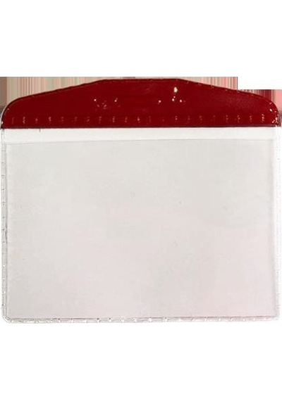 Mapi Pvc Kart Posetleri Oval Kırmızı Seritli 100'lü Paket