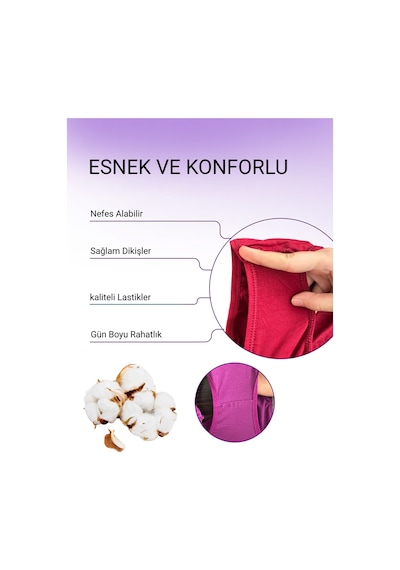 Alya Underwear Kadın Pamuklu Hipster - Slip Külot 5 Farklı Renk 1 Pakette Multicolor-x26