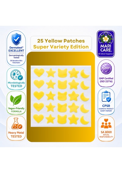 Mari Care Feel Cute Pimple Patches Super Variety Edition 25 Adet Sarı Yellow