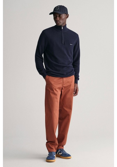 Gant Erkek Regular Fit Yarım Fermuarlı Kazak - Lacivert-10717 Evenıng Blue