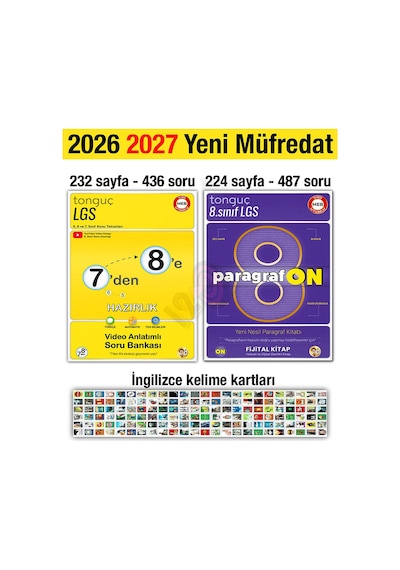 7'den 8'e Hazırlık Kitabı 2026 Yaz Tatili 2027 8. Sınıf Lgs Paragrafon Soru Bankası