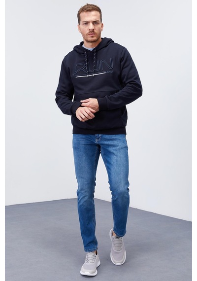 Tommy Life Lacivert Yazı Nakışlı Standart Kalıp Kapüşonlu Erkek Sweatshirt - 87887 Lacivert Tommy Life Lacivert Yazı Nakışlı Standart Kalıp Kapüşonlu Erkek Sweatshirt - 87887 Lacivert