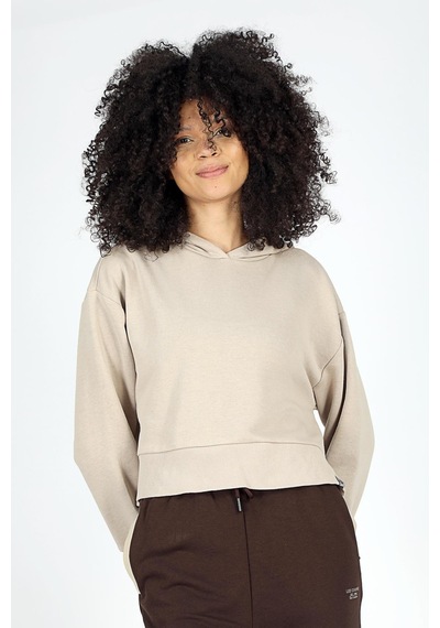 Lee Cooper Heaven Kadın Kapüşonlu Sweatshirt Bej-20064-bej Bej