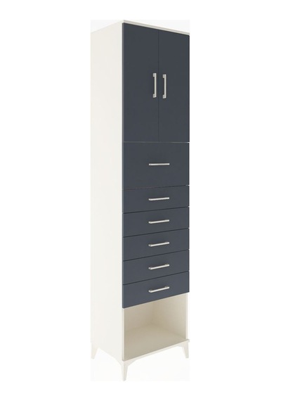 Hyperion Dolap 2 Raflı 6 Çekmeceli 2 Kapaklı 60x44x243 Aytaşı... Aytaşı