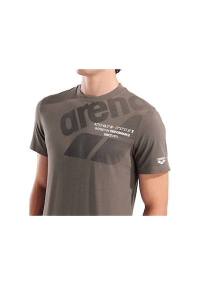Arena Logo Erkek Kahverengi Günlük Stil T-shirt 011000250