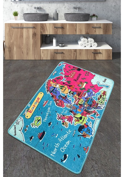 Carta Banyo Halısı Djt 70x120 cm Banyo Halısı Paspas Yıkanabilir Kaymaz