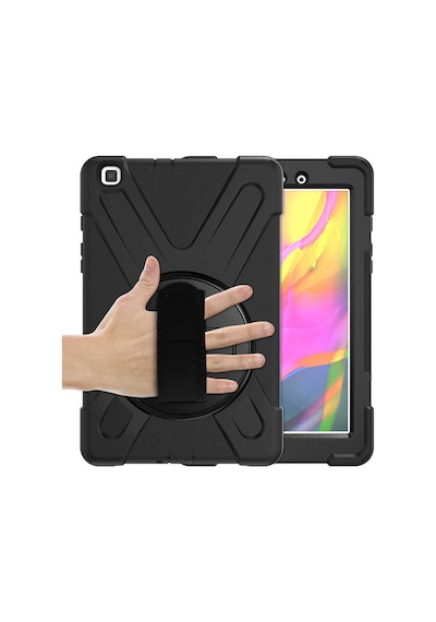 Galaxy Uyumlu  Tab A 8.0 2019 T290 Hzrv Defender Tablet Silikon - Siyah Arka Kapak