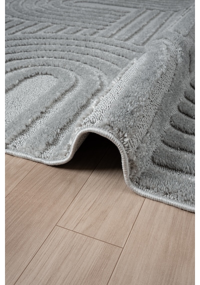 Mariesse Home Elit Bukleli Yumuşak Peluş Post Shaggy Çocuk Odası Oturma Odası Salon Mutfak Halısı B0691b Gri