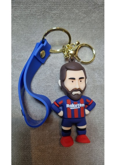 Messi Silikon Anahtarlık Büyük Boy Altın