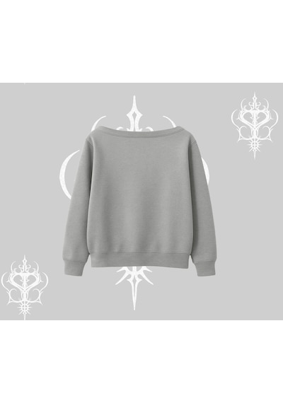 Startmore Beyaz Kayık Yaka Sweatshirt Why Are U Scared Gri
