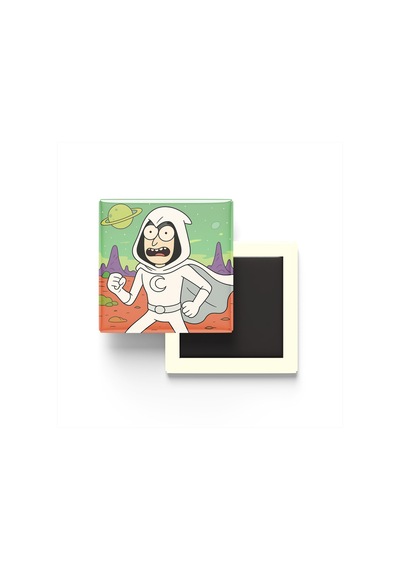 Moon Knight - 9x9 Cm Baskılı Kare Buzdolap Magneti