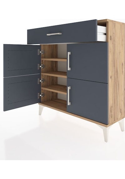 Arges Şifonyer 3 Raflı Tek Çekmeceli 4 Kapaklı 88x30x96 Çam-a... Çam Arges Şifonyer 3 Raflı Tek Çekmeceli 4 Kapaklı 88x30x96 Çam-a... Çam