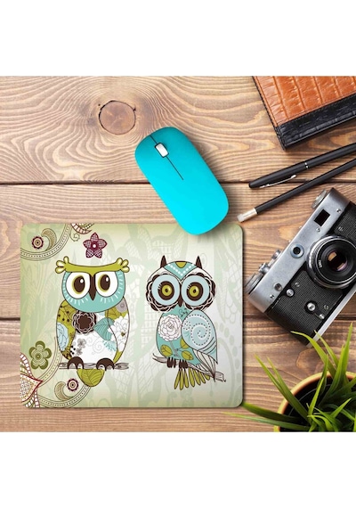 İkili Baykuşlar Baskılı Mouse Pad Mousepad Baskılı Mousepad Mouse Pad
