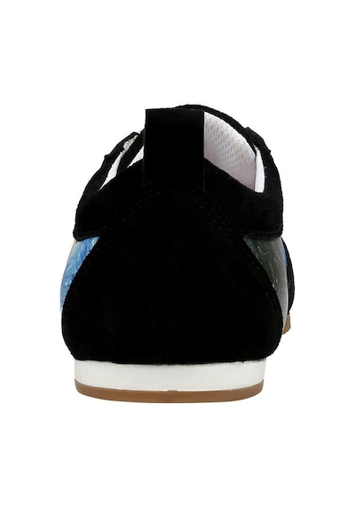 Kadın Vegan Deri Mavi Sneakers - Vincent Van Gogh The Starry Night Tasarım Çok Renkli