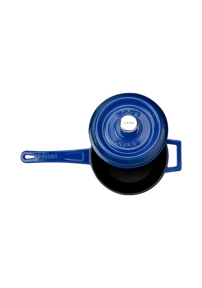Lava Döküm Yuvarlak Sos Tenceresi. Döküm Demir Yekpare Saplı Trendy Serisi Çap Ø18 Cm.