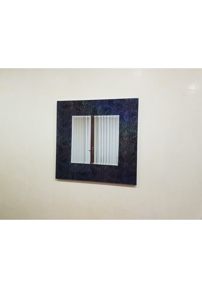 Nsp Dekoratif Ayna 60cmx60cm Parlak Siyah Galaksy Parlak Siyah
