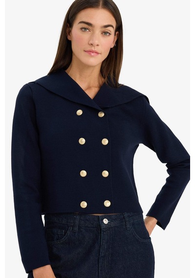 Defacto Regular Fit Şal Yaka Triko Hırka G7961ax26spnv131 Lacivert-nv131