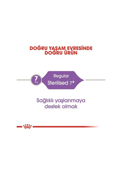 Sterilised +7 Yaşlı Kedi Maması 3.5 Kg