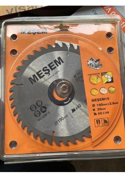 Meşem Elmas Uçlu Sunta Kesme Daire Testere 190x2,6 30 Mm 40 Diş