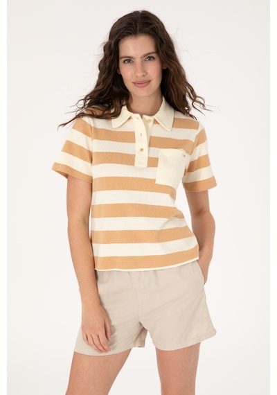 U.S. Polo Assn. Kadın Camel Cepli Polo Yaka Tişört 50306713-VR015