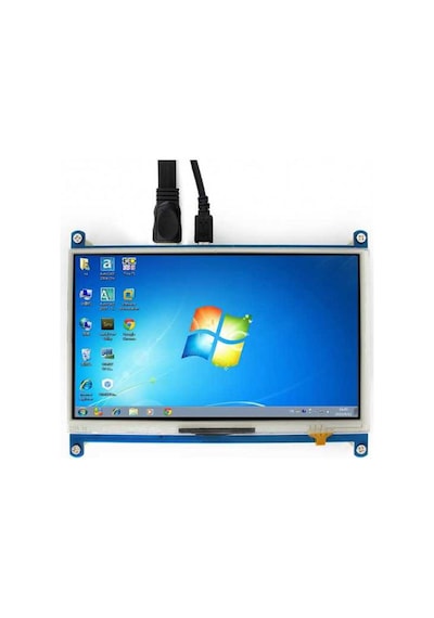 Waveshare 7 İnch Hdmı Lcd Rezistif Dokunmatik Ekran 1024x600