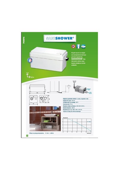 Sanishower - 3 Ünite Atık Su Tahliye Cihazı - 4 Lt